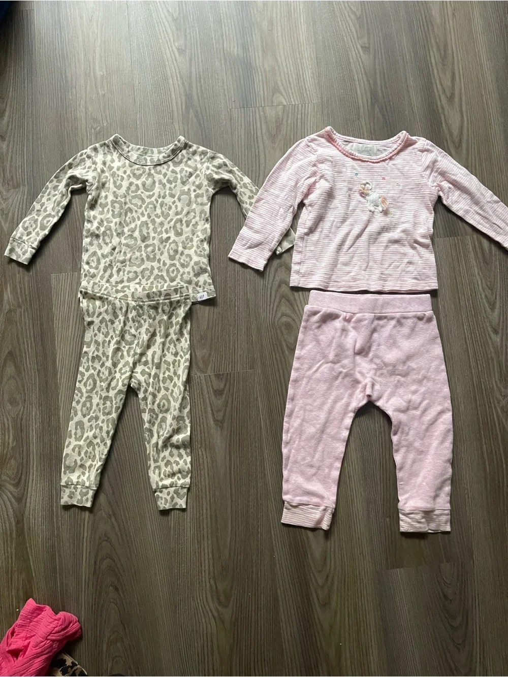 Baby Girl Pajama Bundle (2) 12-18 Months Baby GAP & Albetta Leopard & Pink